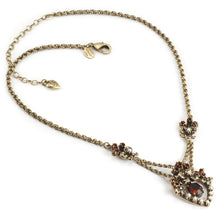 Load image into Gallery viewer, Victorian Garnet Sweetheart Necklace N958