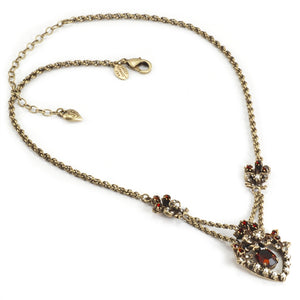 Victorian Garnet Sweetheart Necklace N958