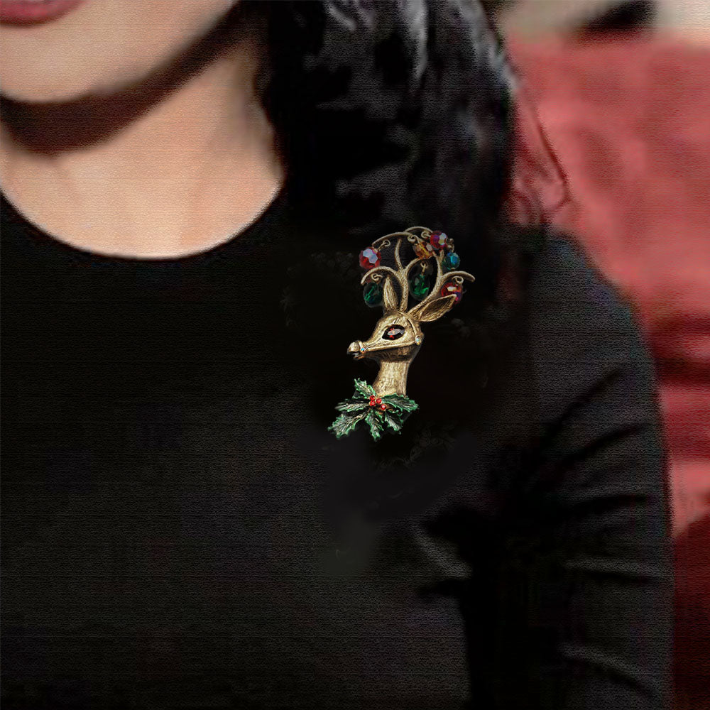 Mrs. Claus' Rudolf the Reindeer Pin