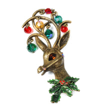 Load image into Gallery viewer, Mrs. Claus&#39; Rudolf the Reindeer Pin