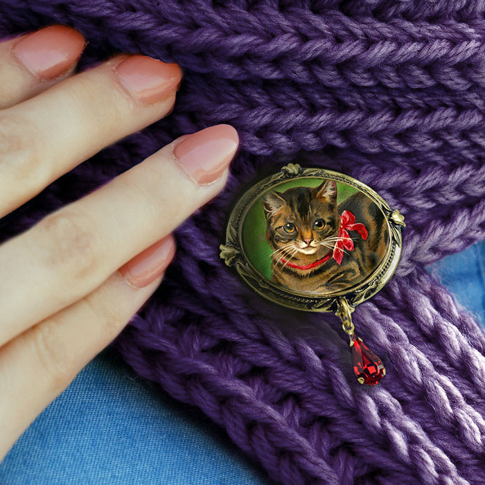 Christmas Cat Pin