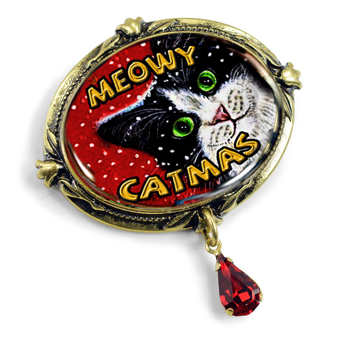 Meowy Catmas Christmas Pin
