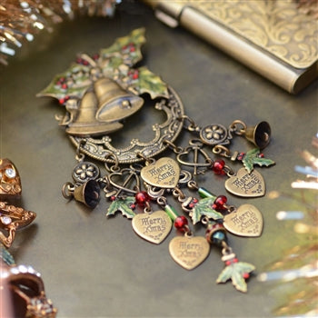 Holly Bells Pin
