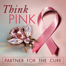 Load image into Gallery viewer, Think Pink Breast Cancer Awareness Bee Pin