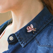 Load image into Gallery viewer, Think Pink Breast Cancer Awareness Pink Bee Pin