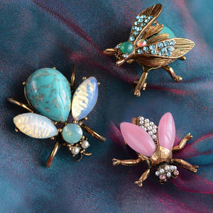Vintage Exotic Bee Pins P5280