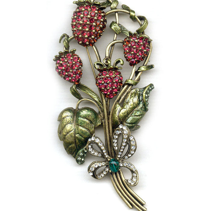 Sweet Strawberries Statement Brooch Pin P539