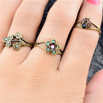 Set of 3 Adjustable Finger Ring or Toe Rings