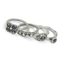 Load image into Gallery viewer, Florence Crystal Stack Rings Set
