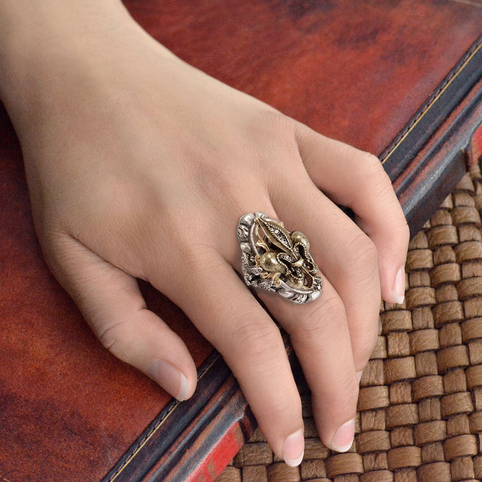 French Ritz Fleur De Lis Ring  R336