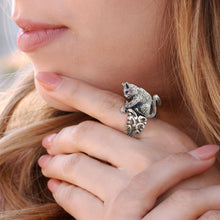 Load image into Gallery viewer, Cat Sculpture Ring R528