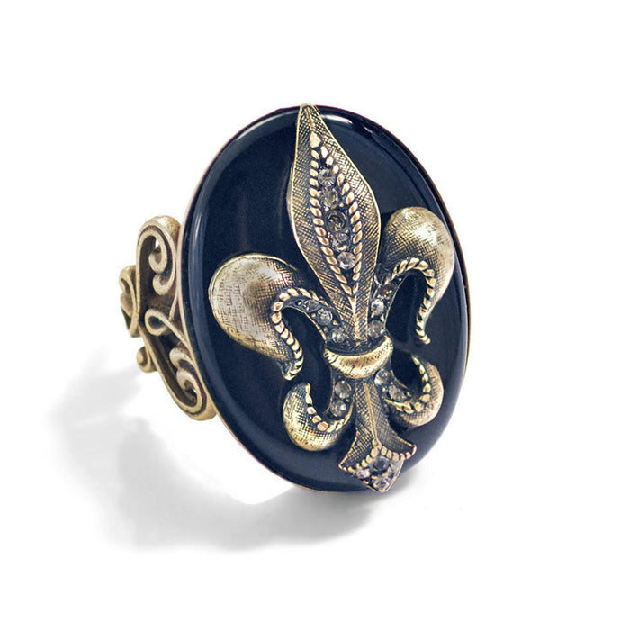 Fleur de Lis Old Paris Ring