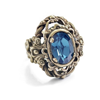 Vintage London Blue Stone Ring
