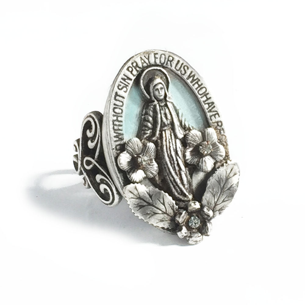 Our Lady of Miracles Virgin Mary Ring R546