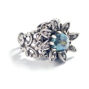 Silver Wild Flower Daisy Ring