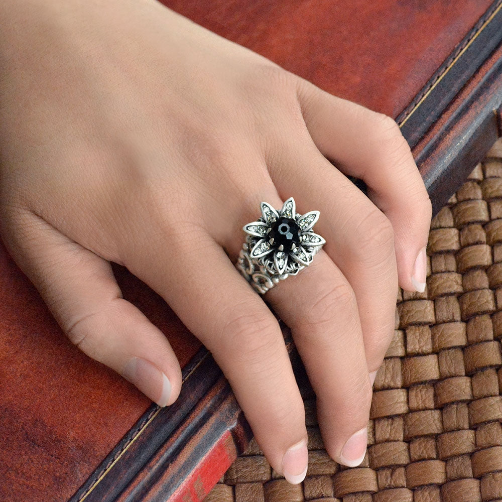 Silver Wild Flower Daisy Ring