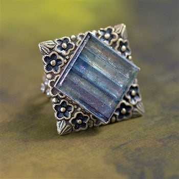 Square Glass Tile Ring