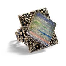 Load image into Gallery viewer, Square Glass Tile Ring R558