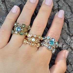 Set of 3 Stack Rings - Inspirational Crystal Rings R562 - sweetromanceonlinejewelry