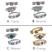 Load image into Gallery viewer, Set of 3 Stack Rings - Inspirational Crystal Rings R562 - sweetromanceonlinejewelry