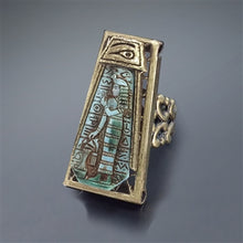 Load image into Gallery viewer, Blue Goddess Vintage Egyptian Ring