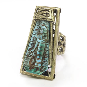 Blue Goddess Vintage Egyptian Ring R568