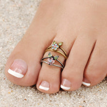 Load image into Gallery viewer, Petite Flower Toe Ring