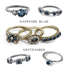 Load image into Gallery viewer, Stackable September Birthstone Ring - Sapphire Blue