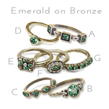Load image into Gallery viewer, Emerald Stackable Rings