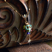 Load image into Gallery viewer, Day of the Dead Halloween Skull Earrings E241
