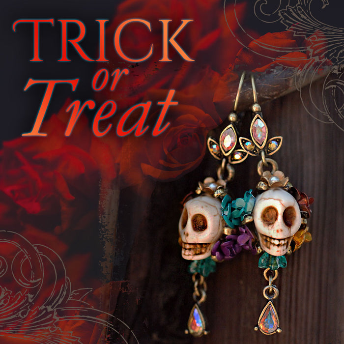 Day of the dead skull earrings outlet