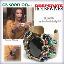 Load image into Gallery viewer, Tang Gemstone Butterfly Cuff Bracelet OL_BR261