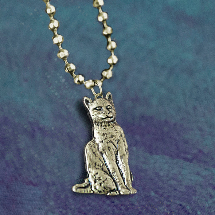 Dainty Vintage Cat Necklace - sweetromanceonlinejewelry