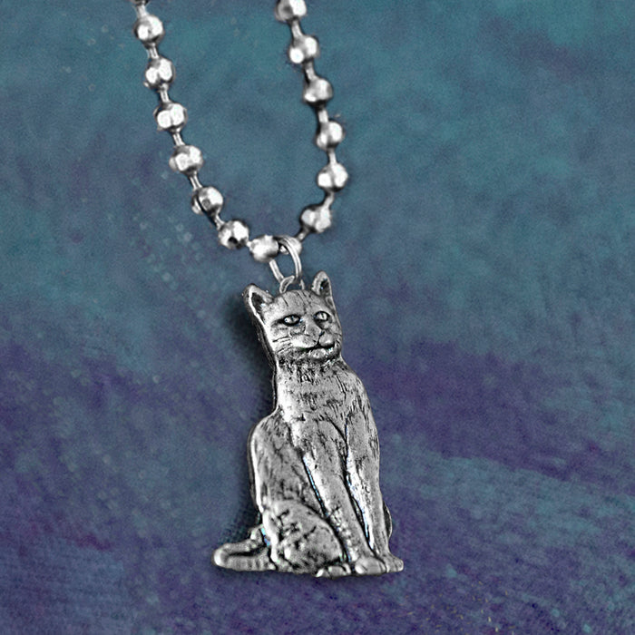Dainty Vintage Cat Necklace Sweet Romance Jewelry