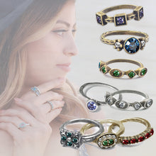 Load image into Gallery viewer, Set of 8 Vintage Rings