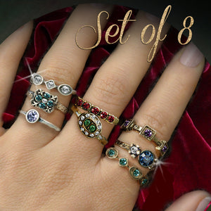 Set of 8 Vintage Rings