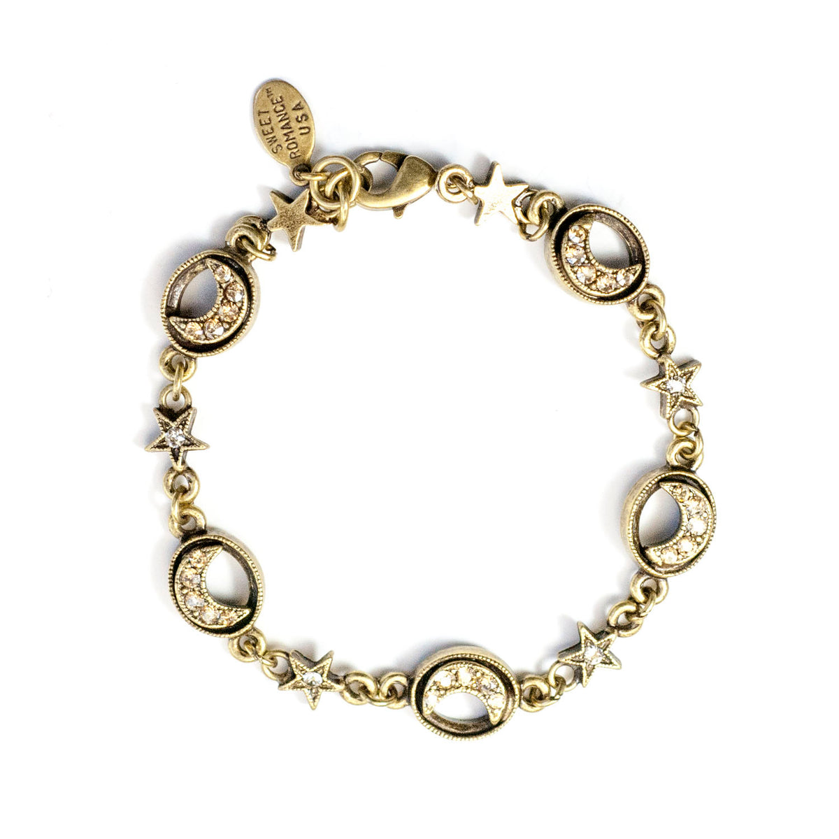 Crescent Moon Bracelet BR544 - sweetromanceonlinejewelry