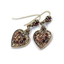 Load image into Gallery viewer, Crystal Heart Earrings E1227