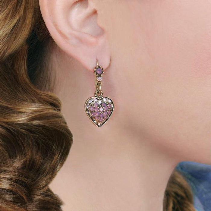 Crystal Heart Earrings E1227