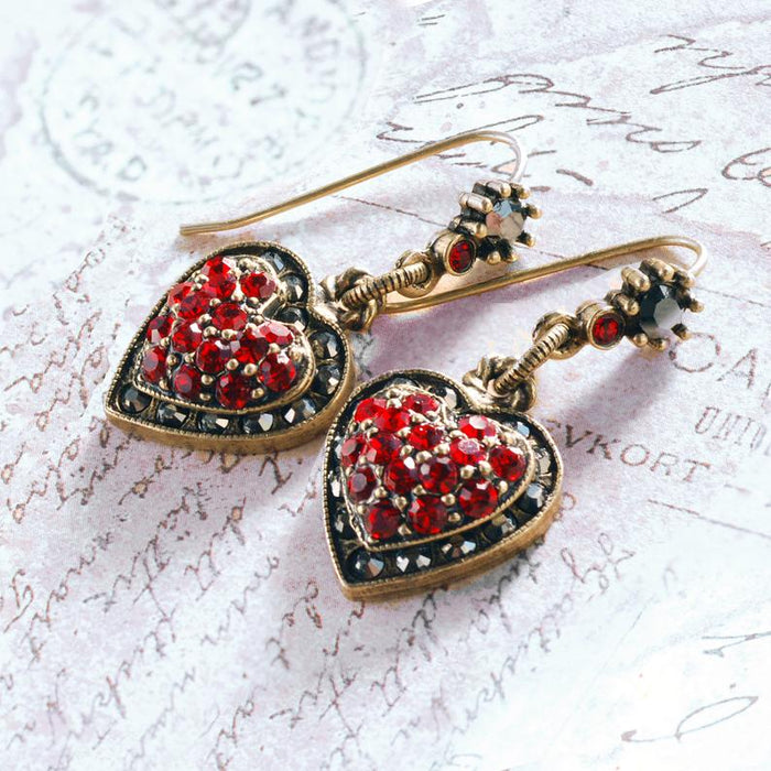 Crystal Heart Earrings E1227