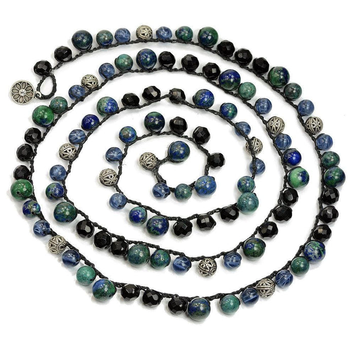 Gemstone Bead Necklace - Malachite or Jasper - BG necklace only - Necklace