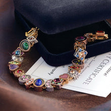 Load image into Gallery viewer, Vintage Slide Bracelet, Victorian Bracelet, Antique Bracelet, Vintage Charm Bracelet, Renaissance Jewelry, long length bracelet BR107