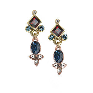 Dainty vintage Victorian Royal Crystal Earrings, Vintage Drop Earrings, Renaissance Earrings, Canterbury Earrings, E107