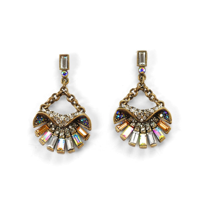 Art Deco Shell Earrings, Sea Shells, Beach Earrings, Boho Earrings, Ocean Earrings, Ocean Jewelry, Gypsy, Shell Jewelry, 1920s Earring E1267