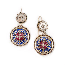 Load image into Gallery viewer, Concho Earrings, Southwest Earrings, Cowgirl Earrings, Simply Southern, Southwestern Jewelry, Medallion Earrings, Silver Earrings  E312