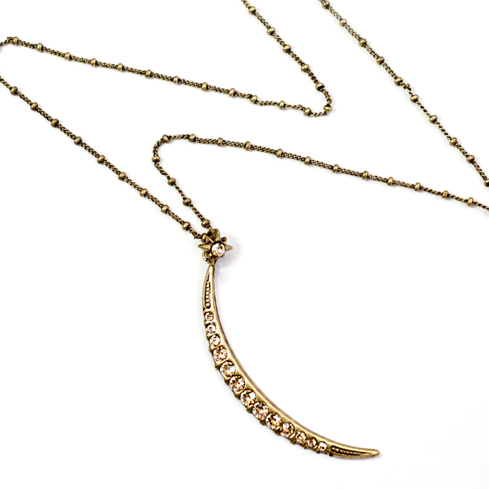 Half Moon Pendant Necklace N1627 - sweetromanceonlinejewelry