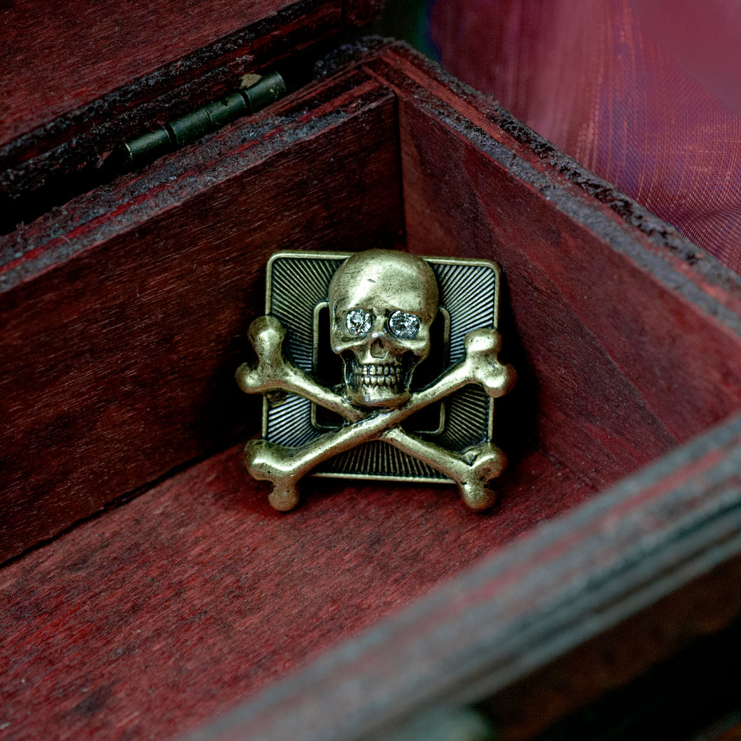 Skull & Crossbones Pin P653 - sweetromanceonlinejewelry