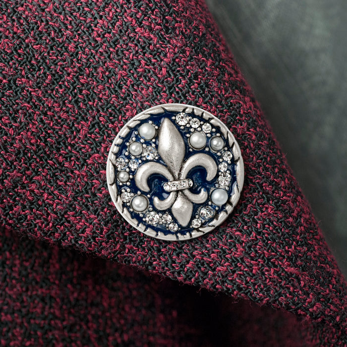 Fleur de Lis Paris Enamel Pin P660 - sweetromanceonlinejewelry