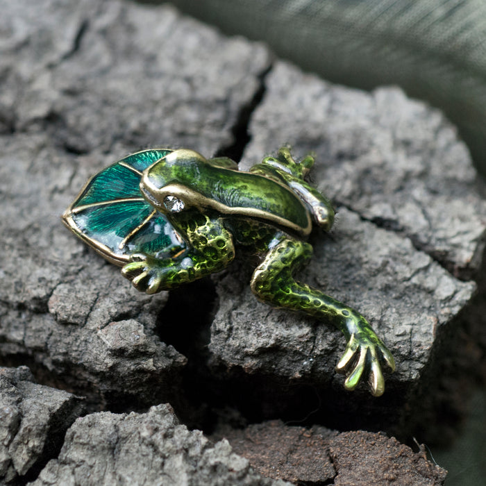 Enamel Baby Frog Pin